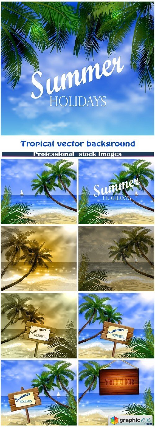 Tropical vector background