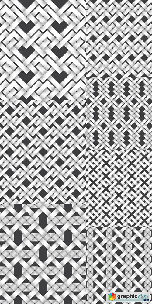 Abstract Repeatable Pattern Background of White Twisted Strips