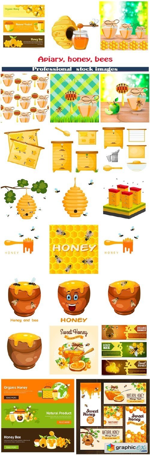 Apiary, honey, bees