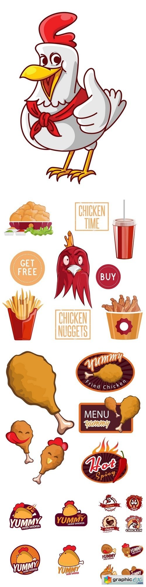 Yummy Fried chicken logo