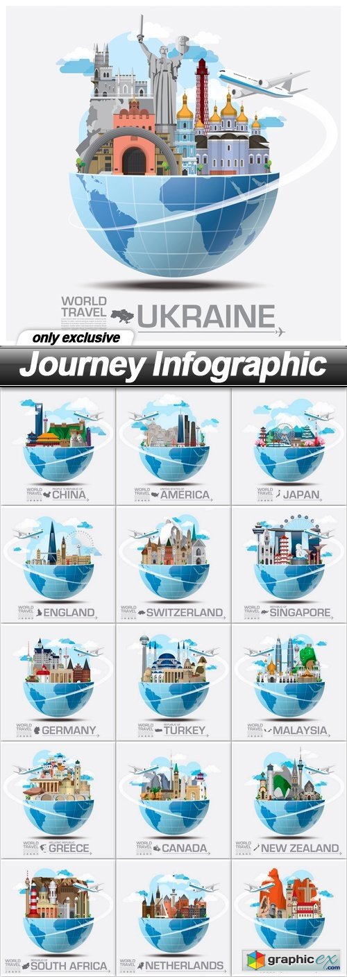Journey Infographic - 34 EPS