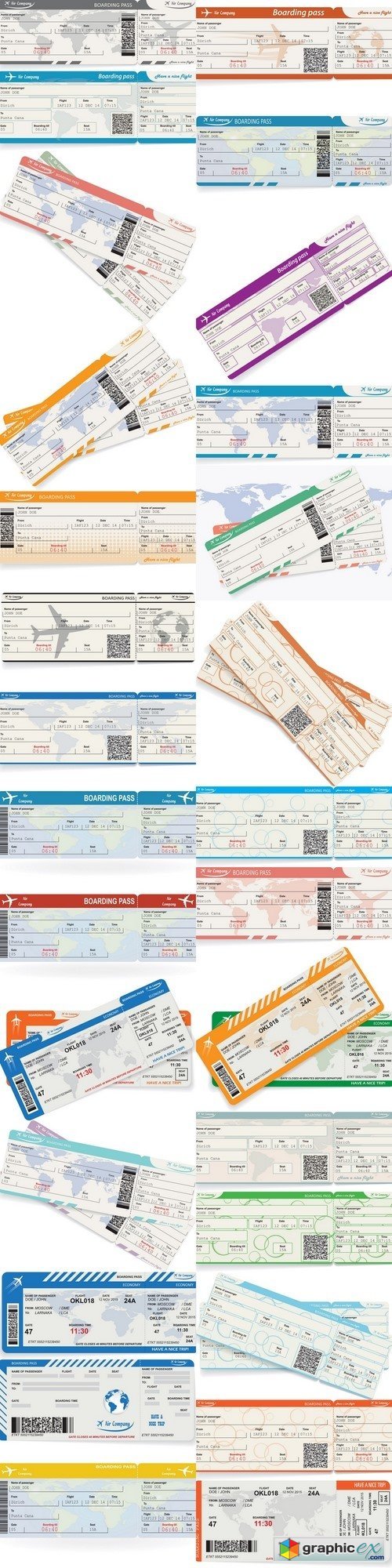 Illustration of airline boarding pass 4