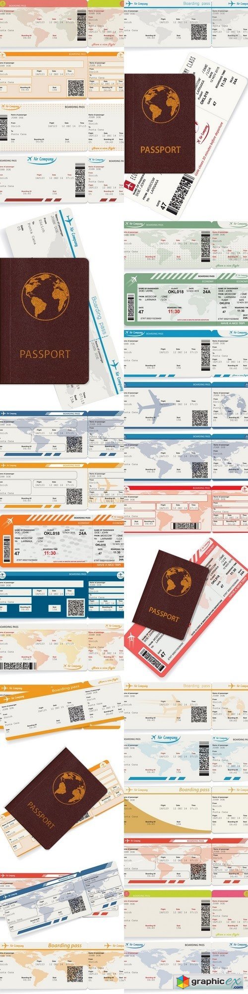 Illustration of airline boarding pass 3
