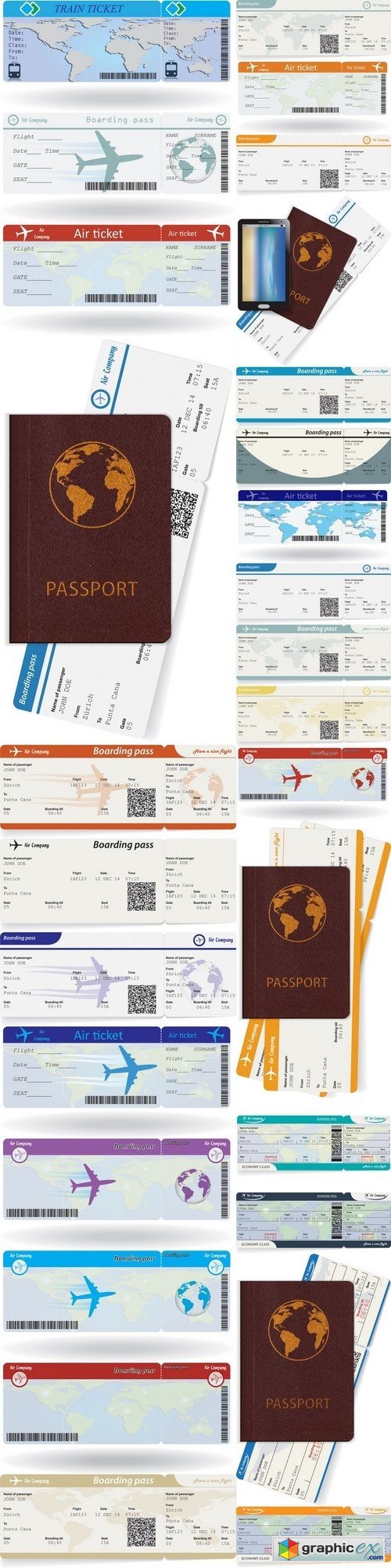 Illustration of airline boarding pass 2
