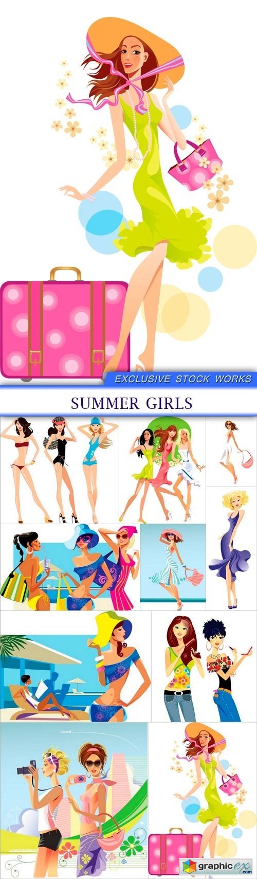summer girls 10X EPS