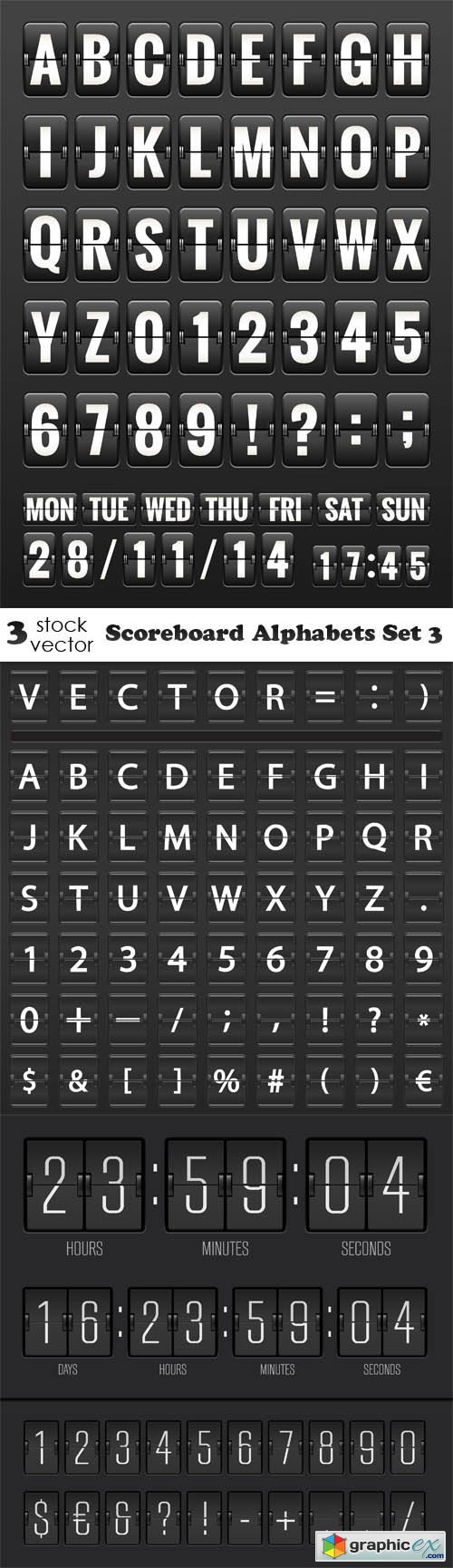 Scoreboard Alphabets Set 3
