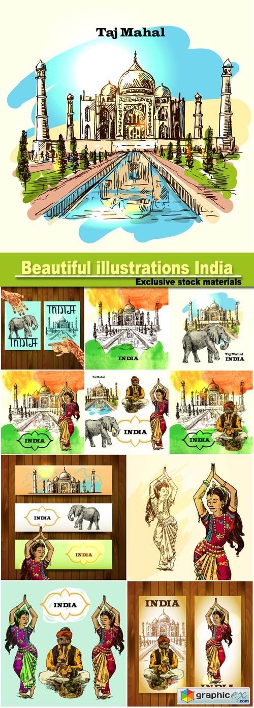 Beautiful illustrations India