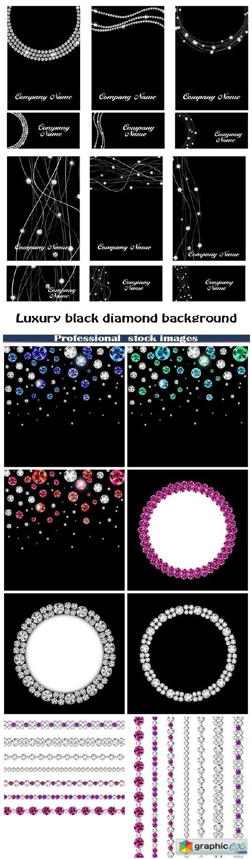 Abstract luxury black diamond background