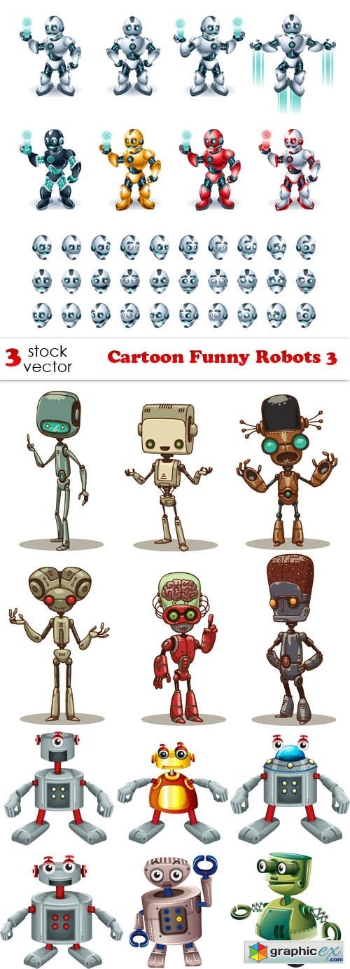 Cartoon Funny Robots 3