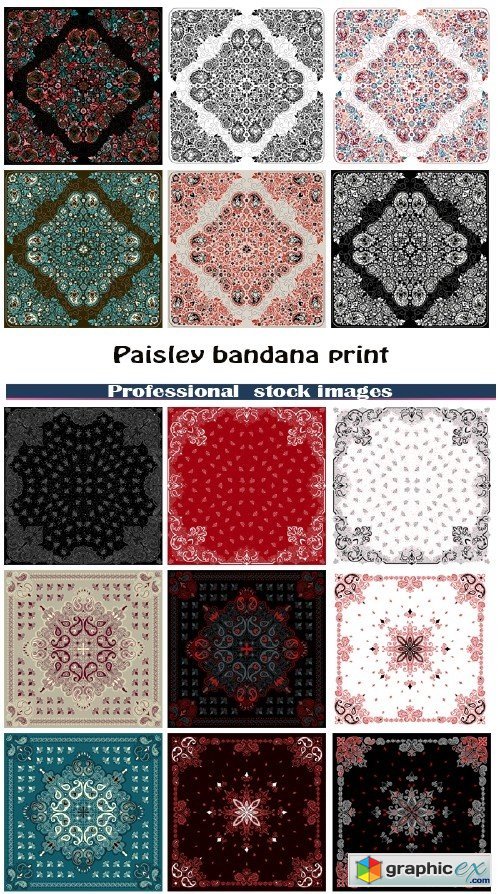 Paisley bandana print