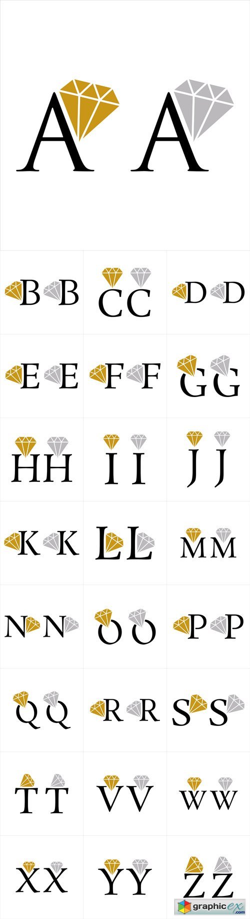 Letters with Diamond