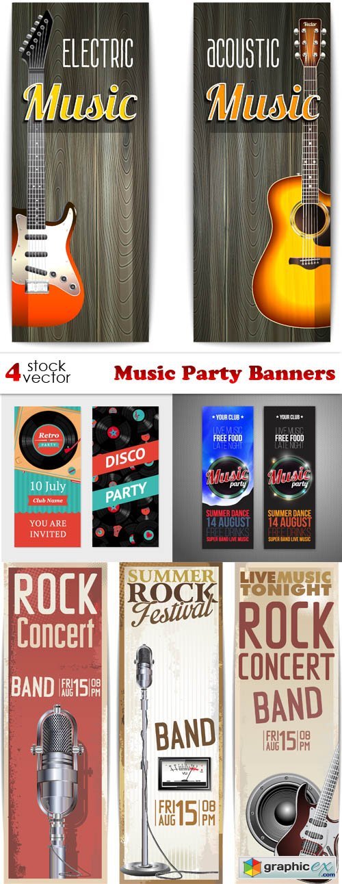 Music Party Banners