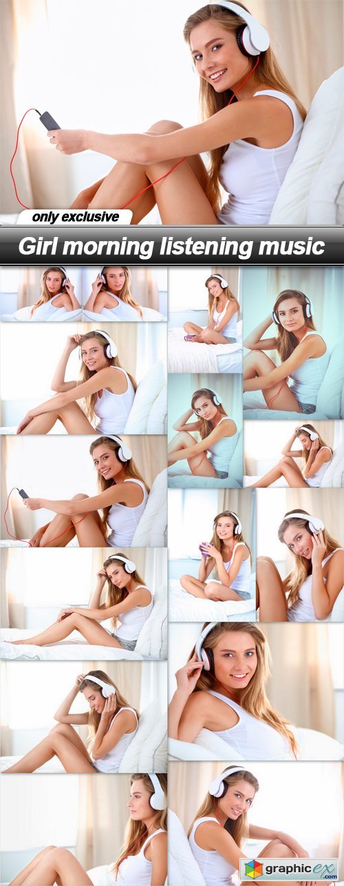 Girl morning listening music - 15 UHQ JPEG