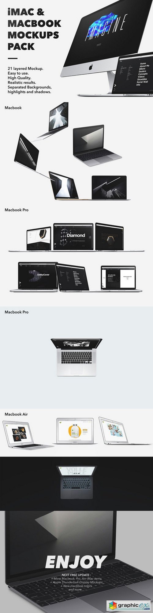 iMac & Macbook Mockups pack