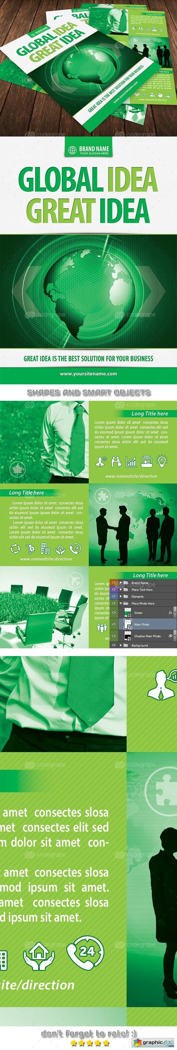 Green Business Idea Flyer Template 6660