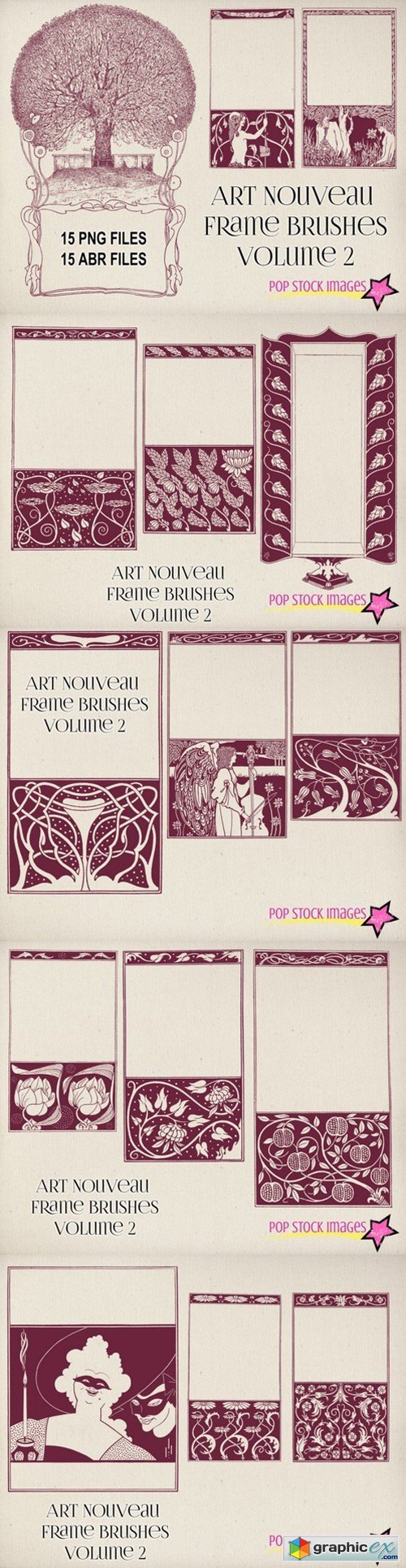 Art Nouveau Frame Brushes Vol 2