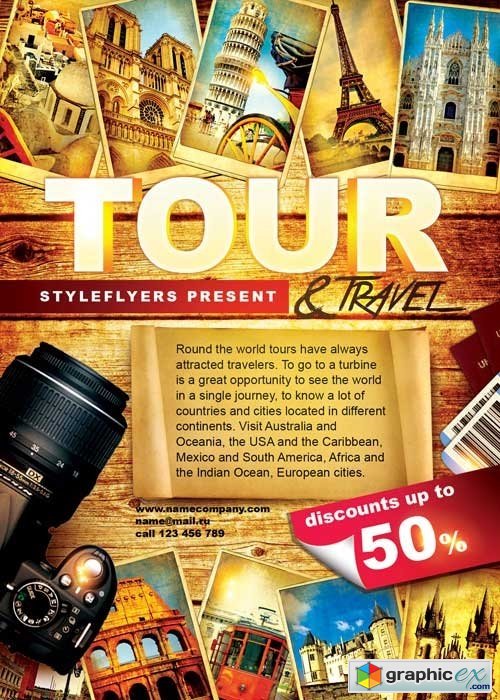 Tour & Travel PSD Flyer Template
