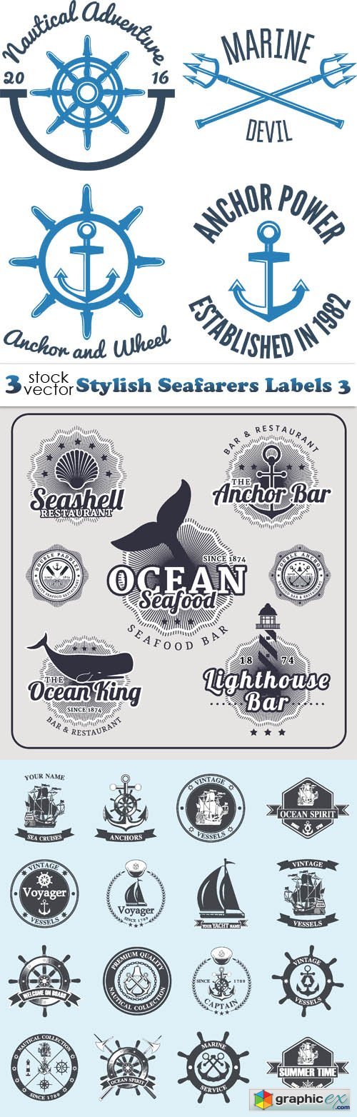 Stylish Seafarers Labels 3