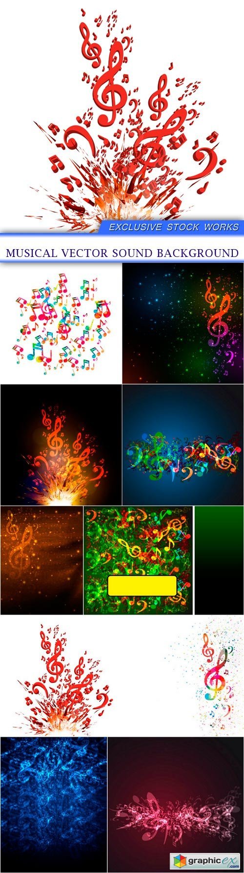 Musical vector sound background