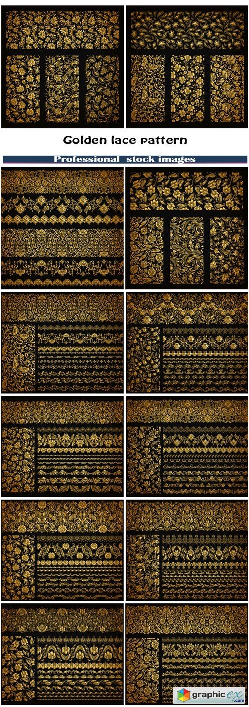 Golden lace pattern