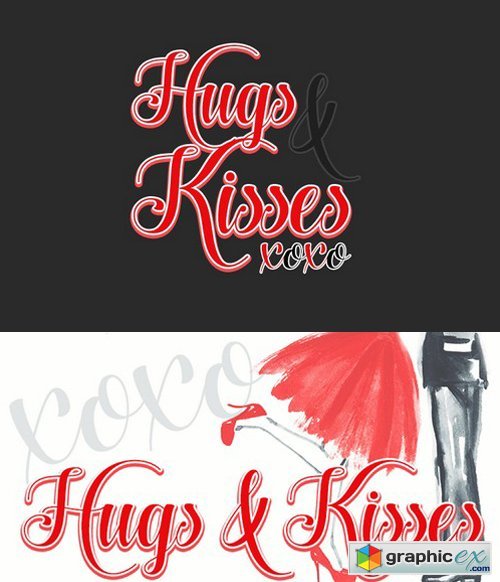 Hugs and Kisses Xoxo Font