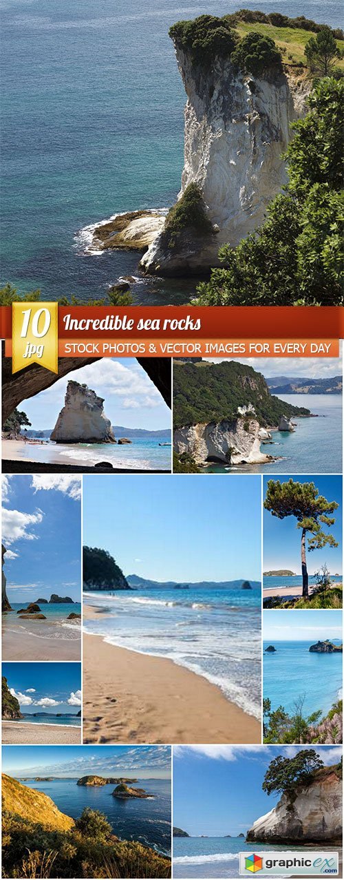 Incredible sea rocks, 10 x UHQ JPEG