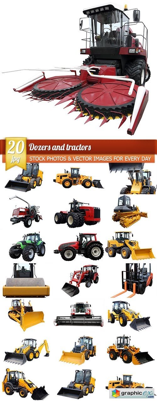 Dozers and tractors, 20 x UHQ JPEG