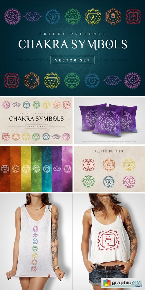 Chakra Symbols Vector Set