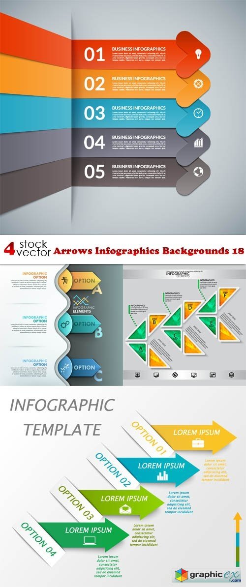 Arrows Infographics Backgrounds 18