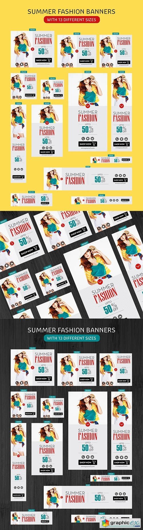 Ai Vector Templates - Summer Fashion Banners 2016
