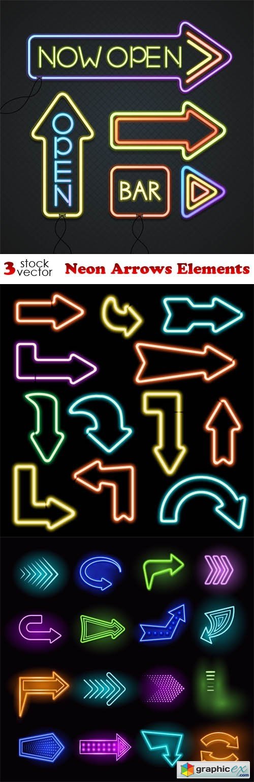 Neon Arrows Elements