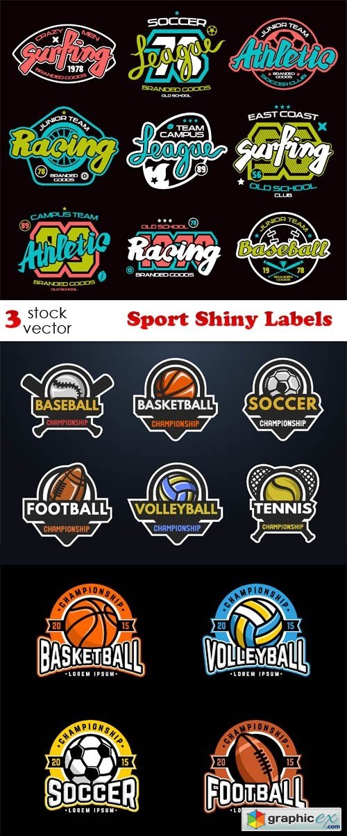 Sport Shiny Labels