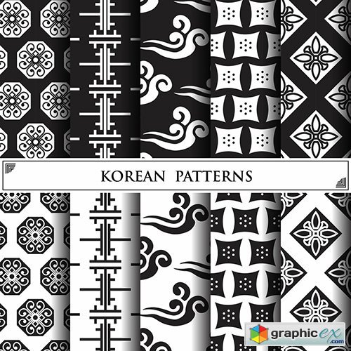EPS Vector Pattetns - Abstract Seamless Korean