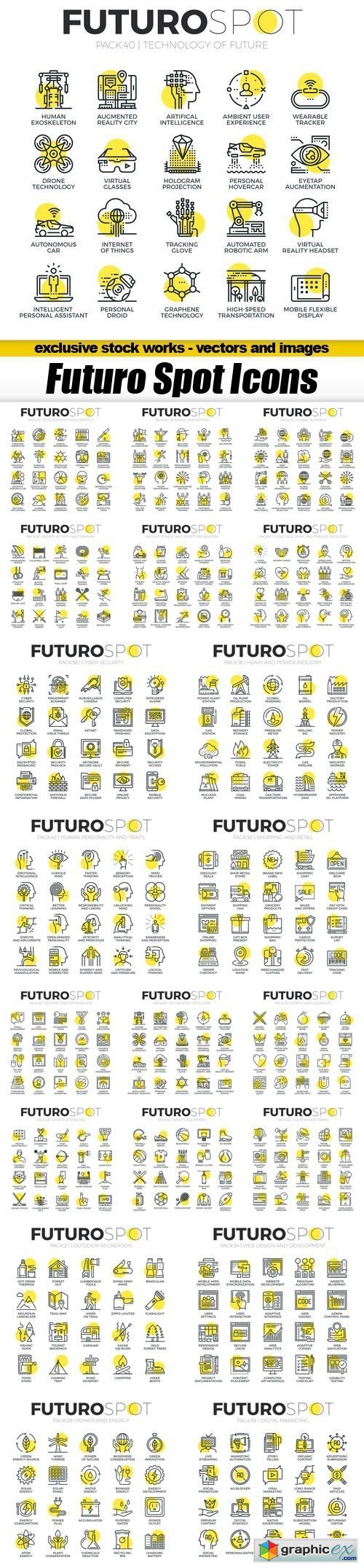 Futuro Spot Icons - 20xEPS