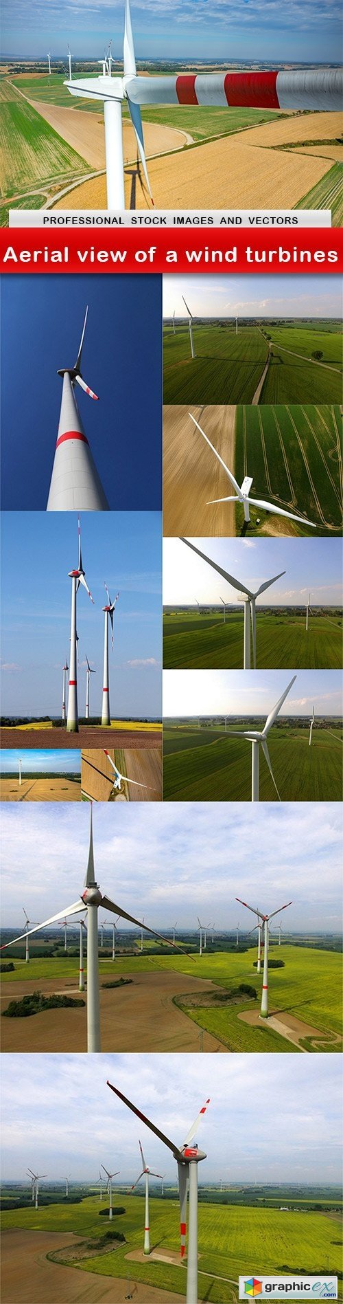Aerial view of a wind turbines - 11 UHQ JPEG