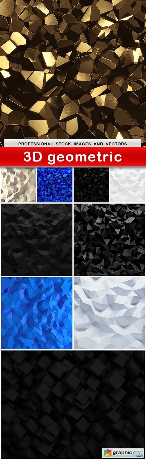 3D geometric - 10 UHQ JPEG