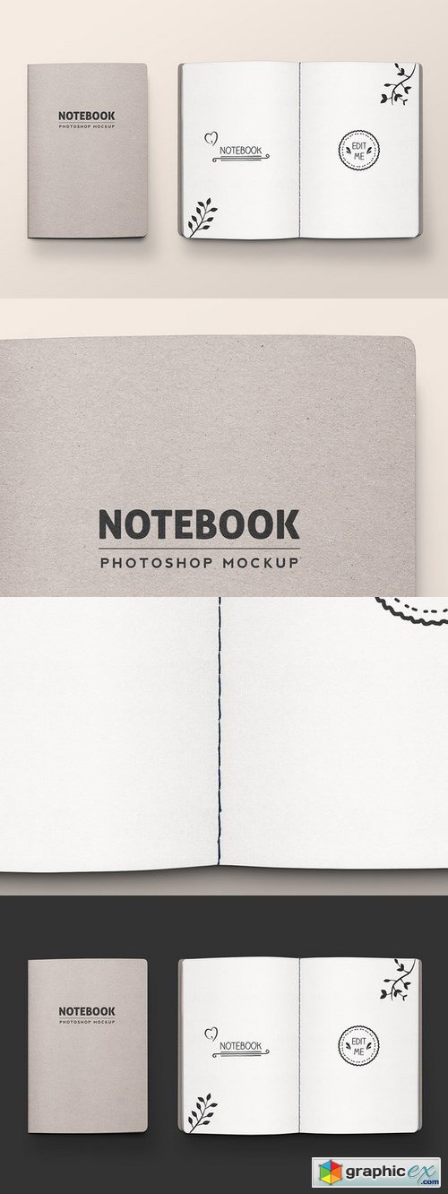 Stitched Notebook Mockup