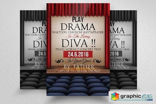 Drama Theater Booking Flyer