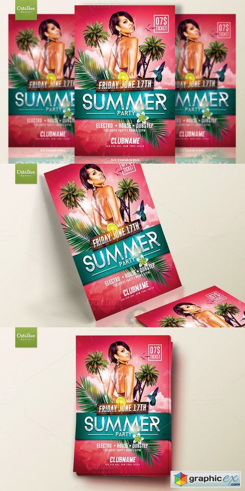 Summer Party Flyer Template 684865
