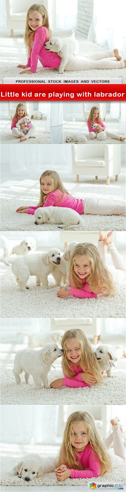 Little kid are playing with labrador - 7 UHQ JPEG