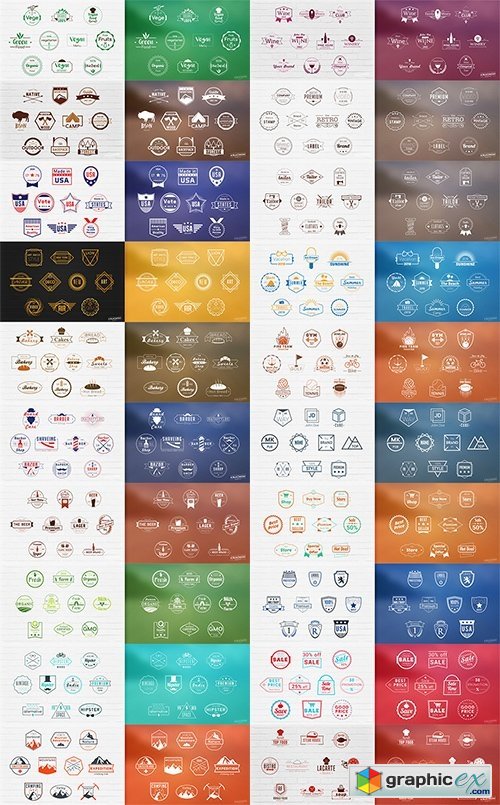 300 Fully Customizable Logos and Badges