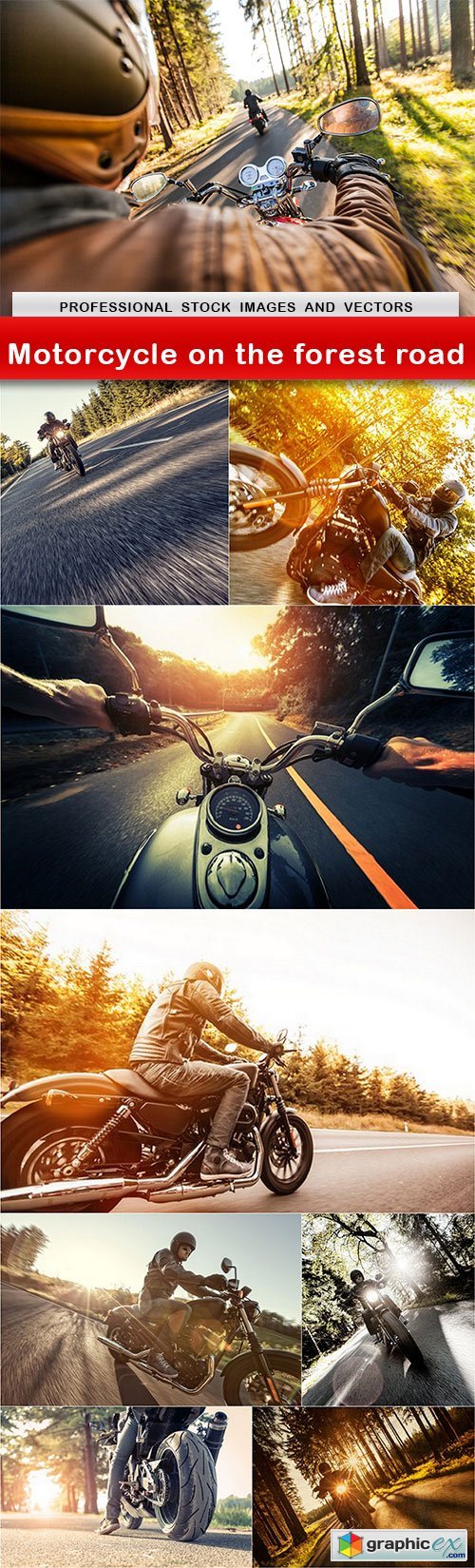 Motorcycle on the forest road - 9 UHQ JPEG