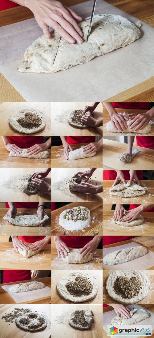 Photo Stock - The Process of Creating Homemade Bread