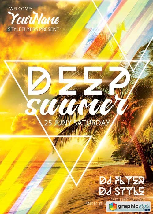 Deep summer V1 PSD Flyer Template