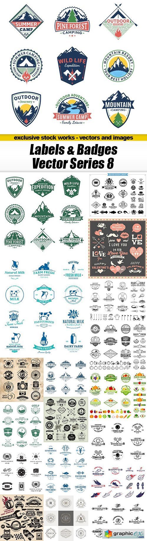 Labels & Badges Vector Series 8 - 18xEPS