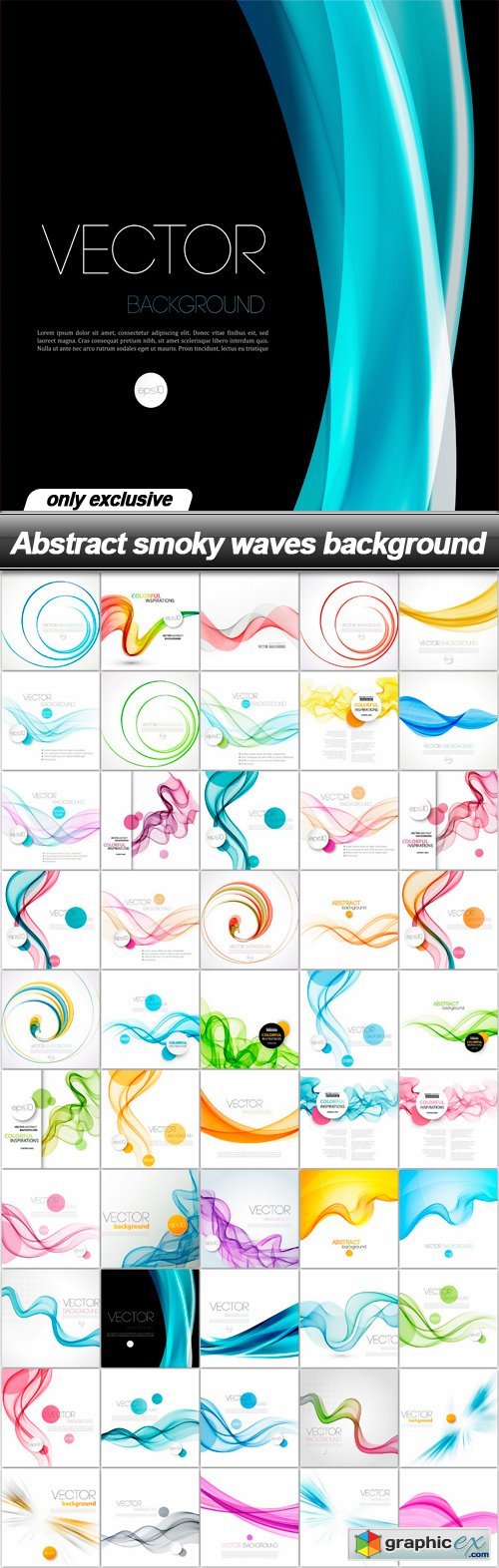 Abstract smoky waves background - 50 EPS