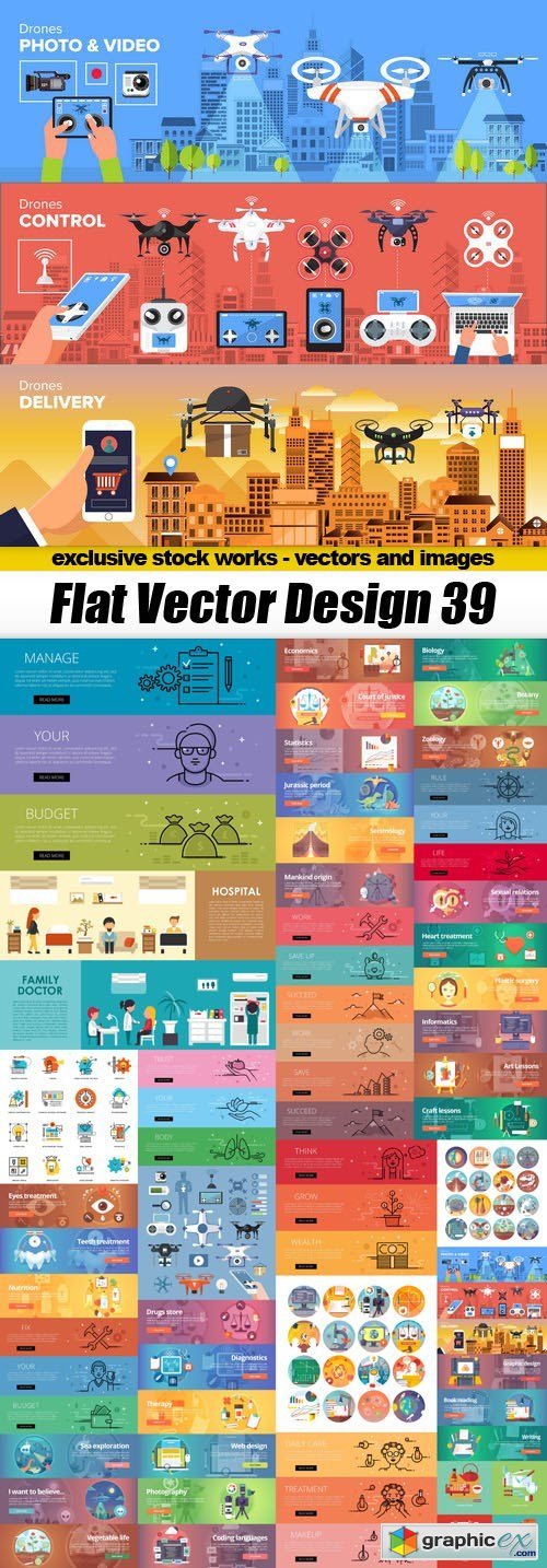 Flat Vector Design 39 - 25xEPS