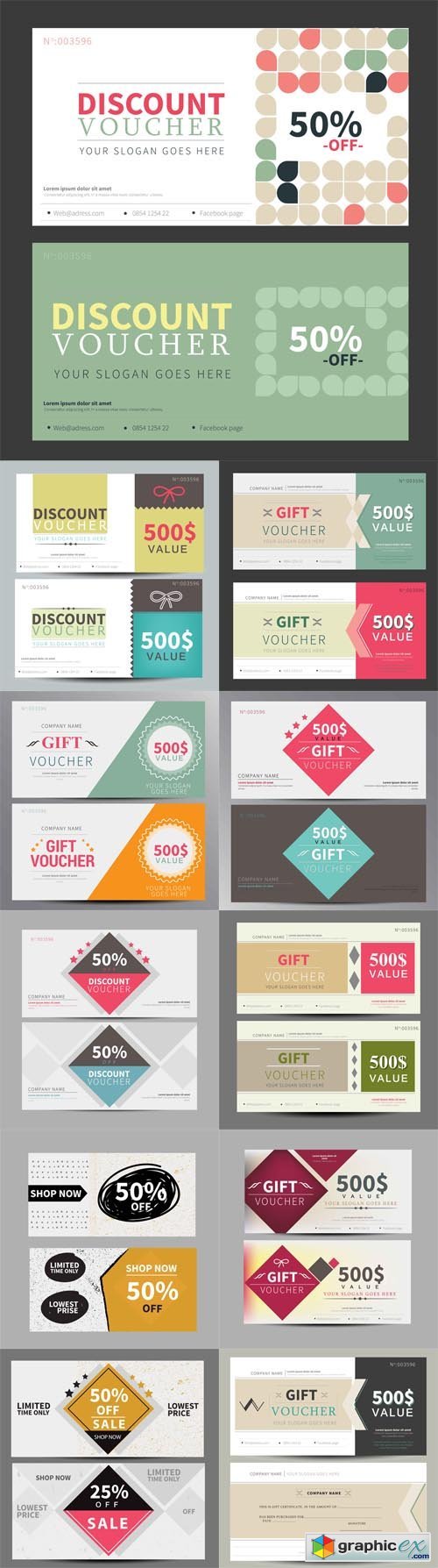 Gift Vouche, Coupon Templates » Free Download Vector Stock