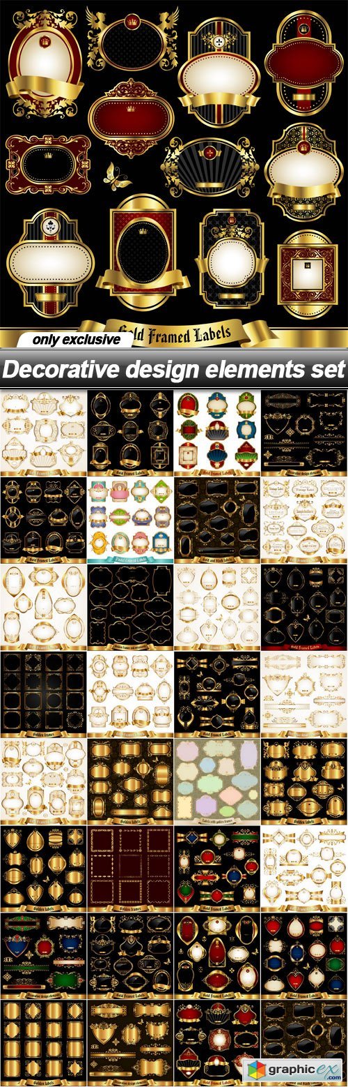 Decorative design elements set - 33 EPS