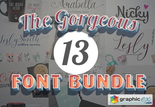 The Gorgeous 13 Font Bundle